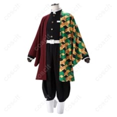 鬼滅の刃 冨岡義勇 隊服コスプレ｜刺繍羽織で高再現、快適設計でイベント＆撮影に最適 - 2枚目の画像（サムネイル）