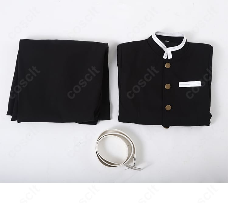 時透無一郎 コスプレ セット内容。上着・ズボン・ベルトの3点セットを並べた確認用画像。