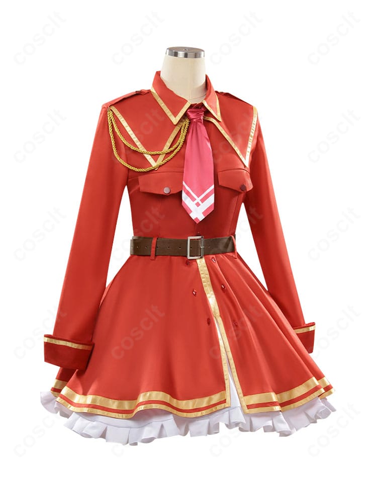 側面全体図。ウエストラインと袖の切り替え、ベルト位置などの再現ディテールを確認できる。