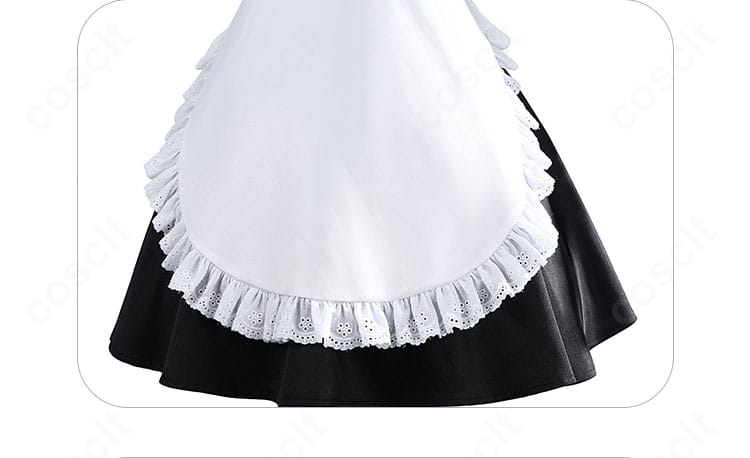 メイド服スカート装飾ディテールの近接写真