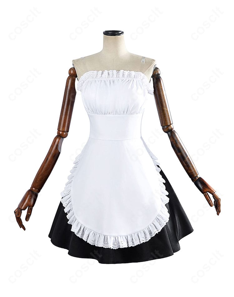 鮎沢美咲メイド服のスカート装飾とフレア感のディテール