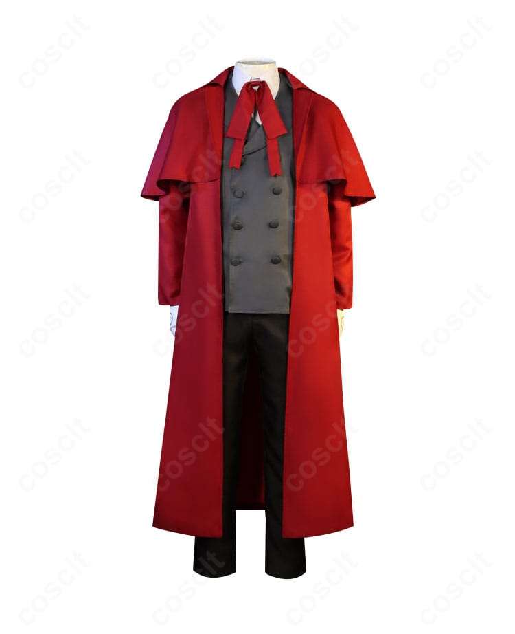 商品正面の詳細。英国王立国教騎士団制服の配色とボタン配置、赤リボンの再現度が分かる画像。