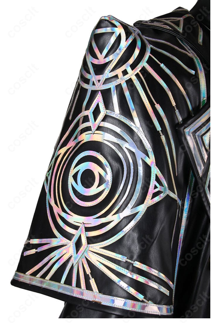 第五人格 ノートン・キャンベル 輝安鉱コスプレ衣装 肩装飾のクローズアップ｜立体感あるエッジ表現