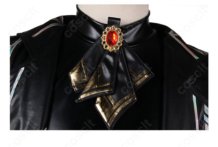 第五人格 ノートン・キャンベル 輝安鉱コスプレ衣装 スカーフ装飾のクローズアップ