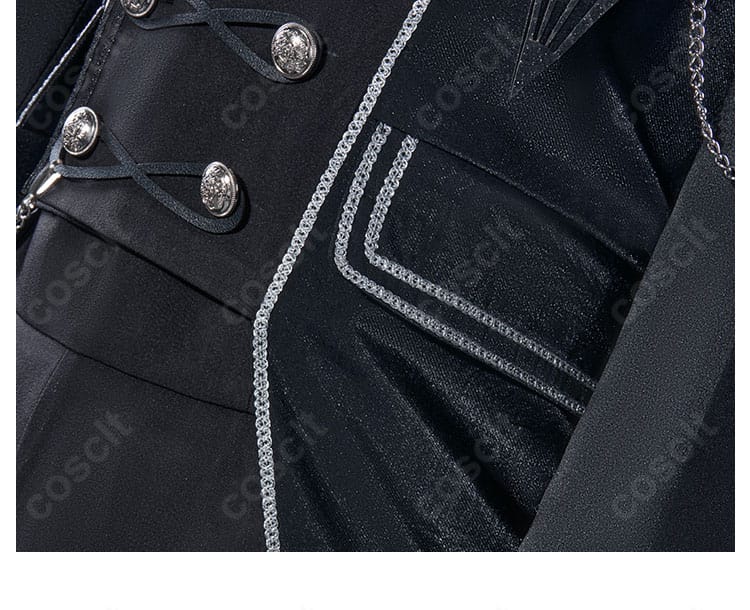 ジョゼフ衣装 ポケット周辺の装飾ディテール（縁飾りと金具）