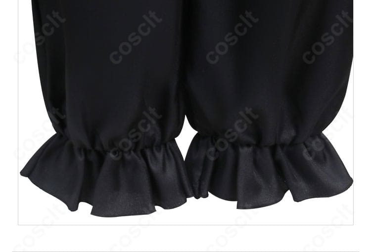 らんま1/2 早乙女乱馬 チャイナ服のパンツ裾ディテール。裾の処理とシンプルな装飾で動きやすさを表現。