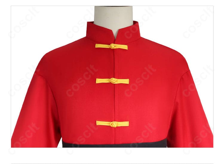 らんま1/2 早乙女乱馬 チャイナ服の門襟ディテール。端正な襟元と装飾の仕上がりをクローズアップ。