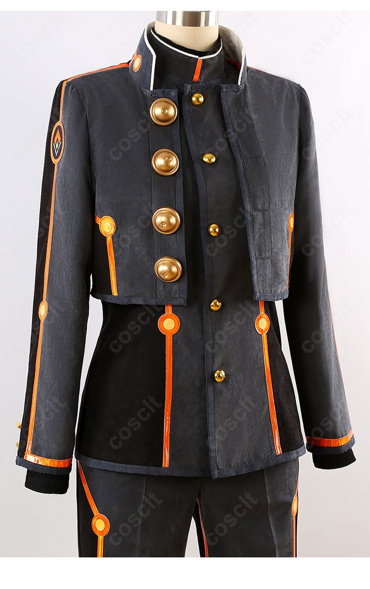 Fate/Grand Order 岸波白野（ザビ男）コスプレ衣装 装飾ディテール。刺繍・金具・リムの質感が分かるクローズアップ。