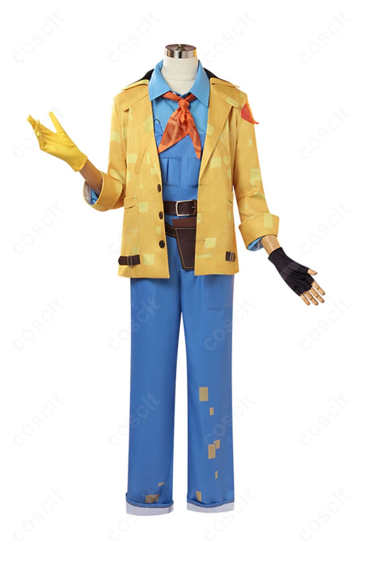 第五人格 フロリアン・ブランド コスプレ衣装の正面全身カット(コートとスカーフの見え方)