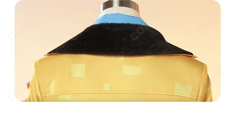 フロリアン・ブランド コスプレ衣装の背面装飾パーツと切り替えの拡大