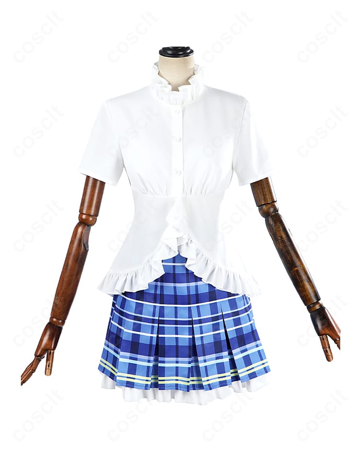 セット同梱の半袖シャツ正面ディテール。襟と前立ての縫製が分かる画像