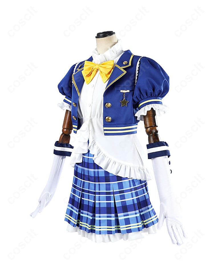 スクフェス2 黒澤ダイヤ衣装の側面。コートのラインとスカートのフレア感、太もも飾りの位置が見える画像