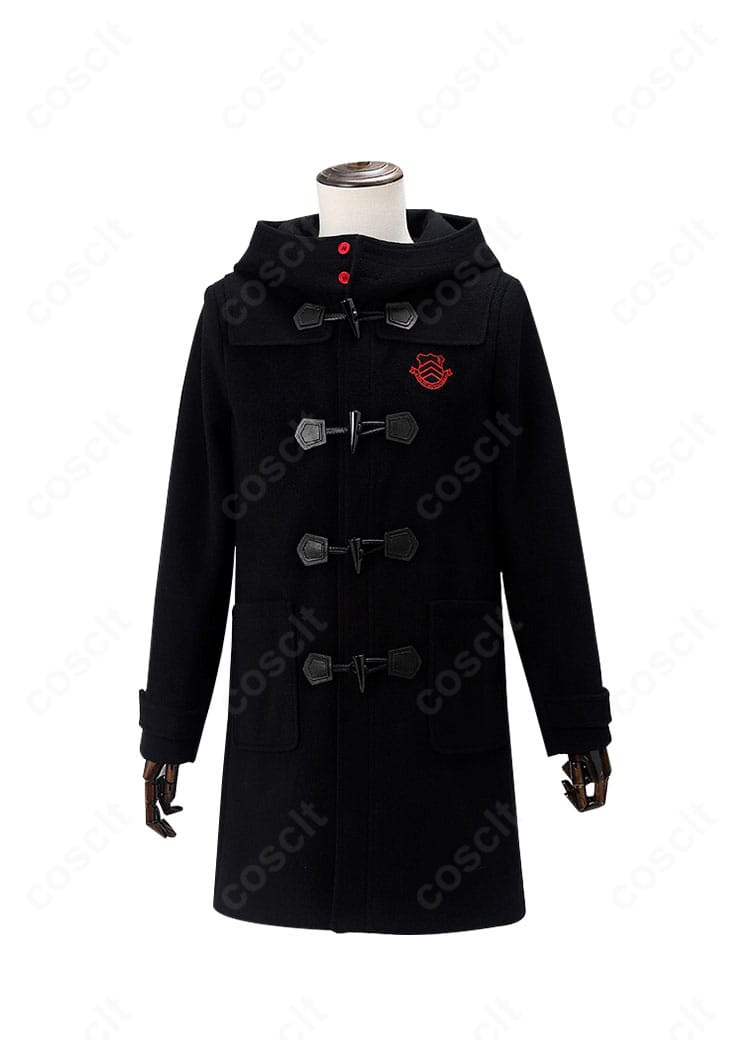 ペルソナ5 雨宮蓮 冬服コートの正面。端正なシルエットと落ち着いた色味で高再現のコスプレ衣装。