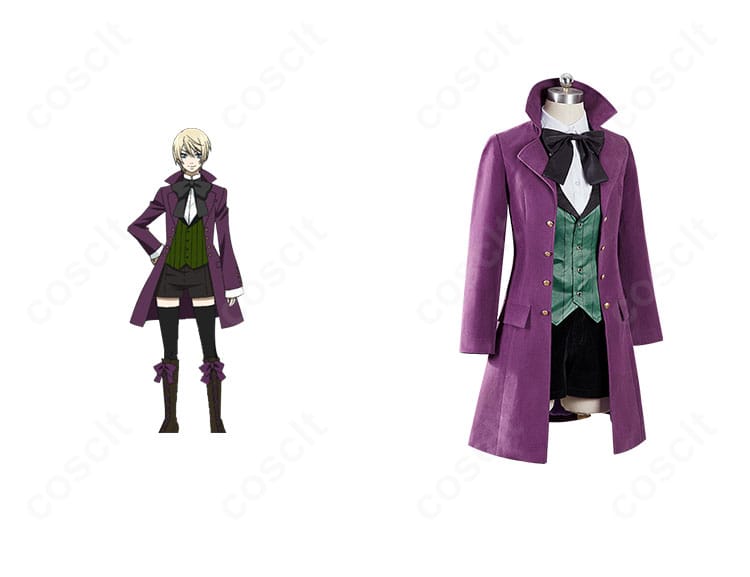 黒執事II アロイス・トランシーのキャラクターと通常衣装コスプレ一式を並べたイメージ