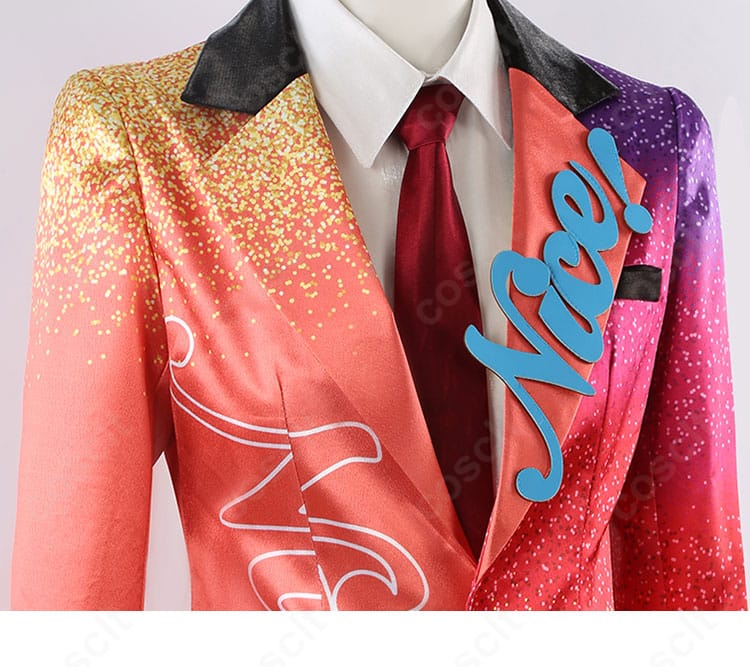 『あんさんぶるスターズ!!』ナイス・アルネブ・サンダー コスプレ衣装の襟とネクタイ装飾のアップ