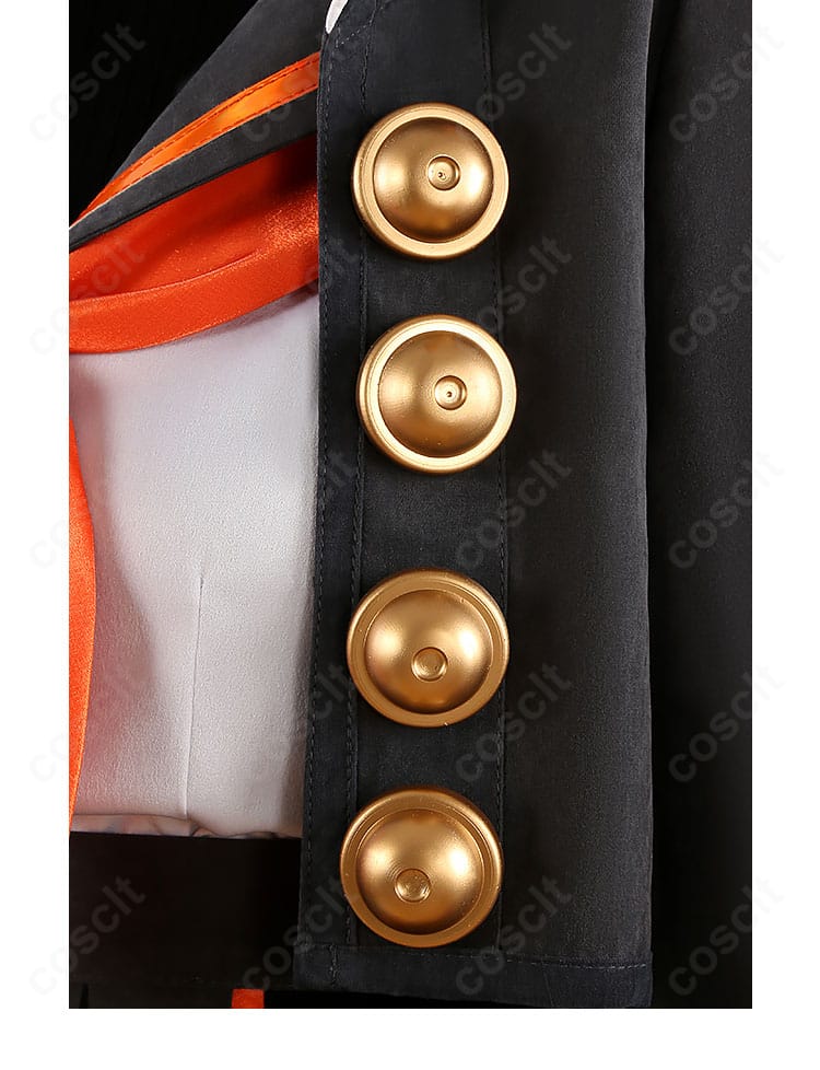 FGO 岸波白野(ザビ子)コスプレ衣装 襟元装飾のクローズアップ。胸飾りとのバランスと質感を表現。