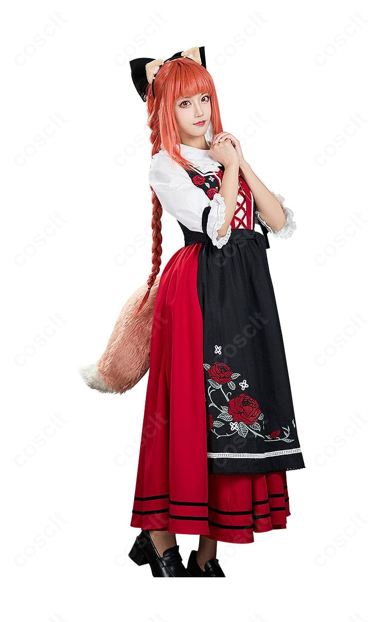 ホロ アルザス民族衣装のスカート刺繍と装飾を強調したディテール写真