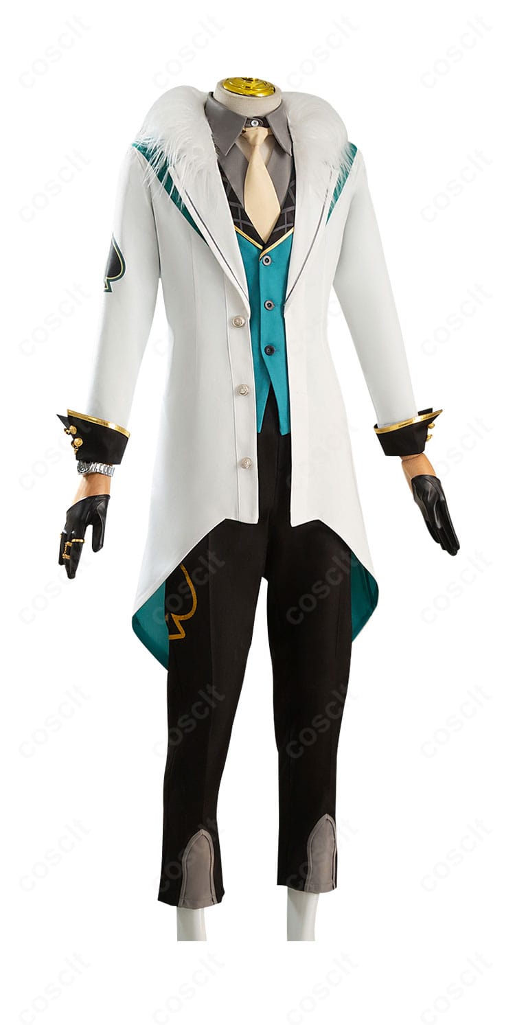 アベンチュリン衣装の側面ショット。コートのラインと袖口の意匠を確認できる画像