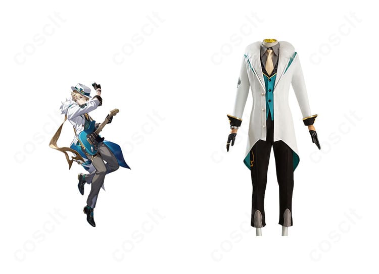 アベンチュリンの2024スターレイルLIVE衣装を再現したコスプレ一式の正面全身写真