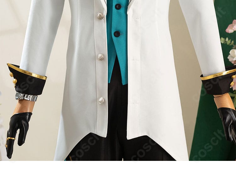 門襟の装飾アップ。刺繍と縁取りの質感が分かるディテール写真