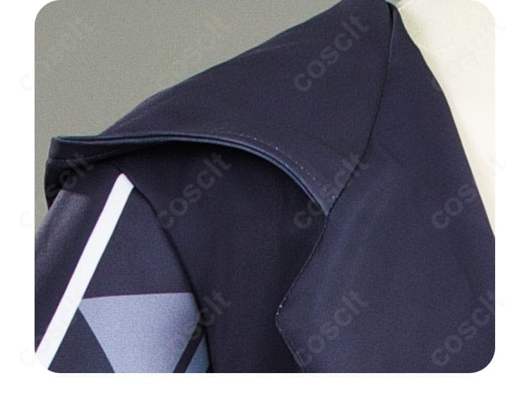 襟元ディテール：カカワーシャ幼少期コスプレ衣装の襟周りの精緻なデザイン