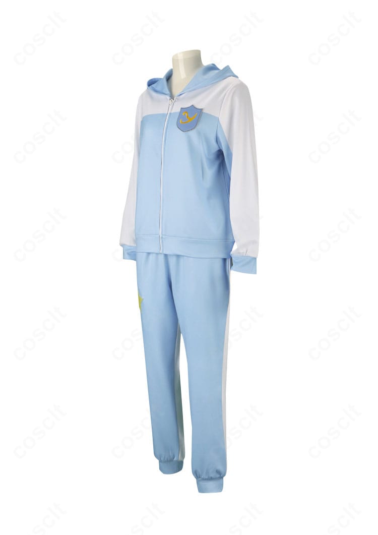 スクールジャージ側面ディテール。袖～脇の切替ラインと動きやすいシルエットを確認