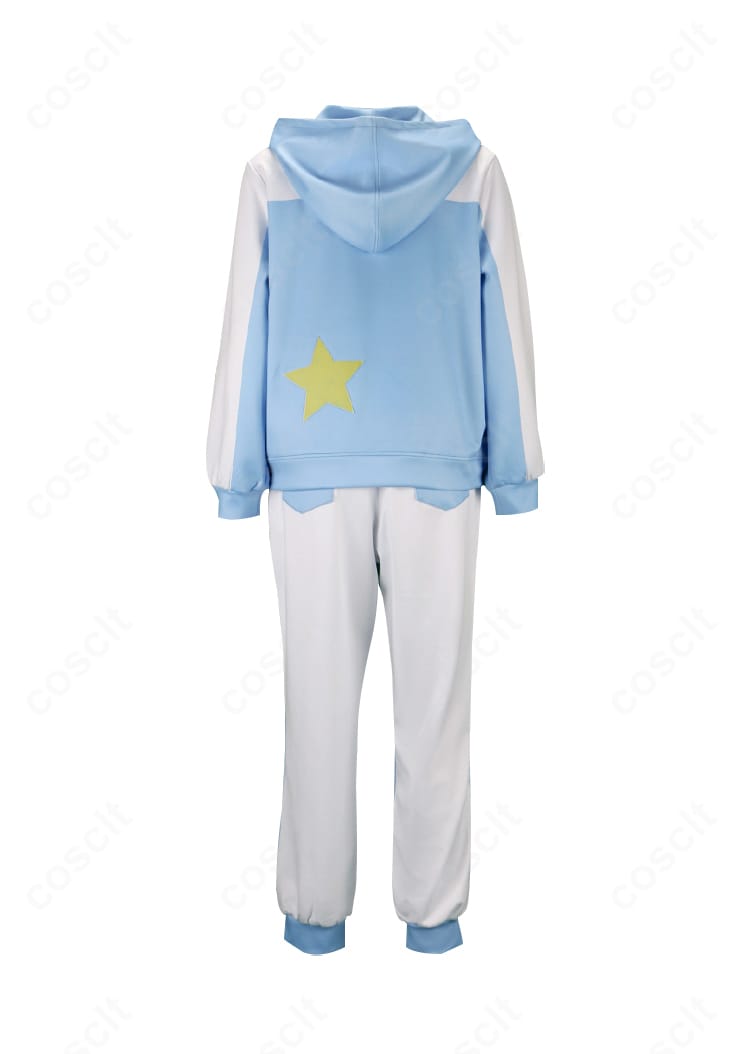 スクールジャージ背面ディテール。ヨーク切替と背面ラインで後ろ姿もすっきり