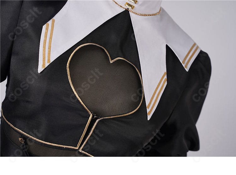 ホロライブ 宝鐘マリン 衣装本体の装飾パーツ配置と質感の詳細