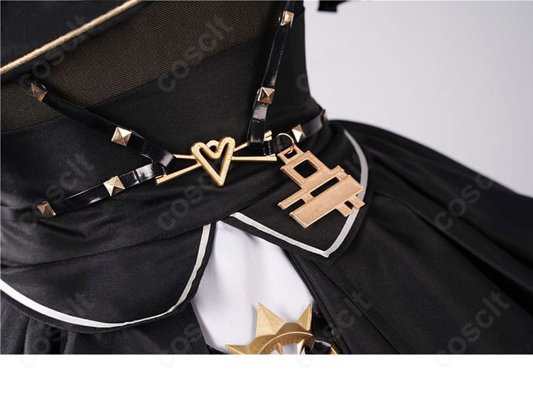 宝鐘マリン コスプレ衣装 腰帯と腰飾りの構成・留め部分の拡大