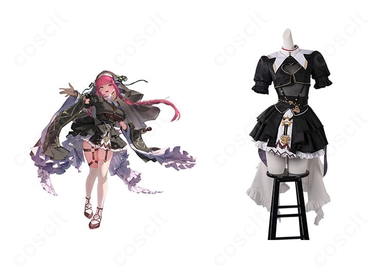 宝鐘マリンの1stライブ海賊衣装とキャラクターが並ぶ商品正面画像