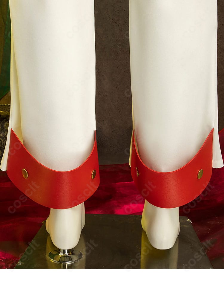 ソル=バッドガイ衣装のズボン装飾。膝周りの切替とデザイン要素を再現したディテール写真。