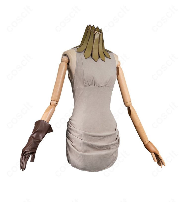 ダンジョン飯 フレキ コスプレ衣装 右側面。袖口やウエストラインのディテールが確認できる角度