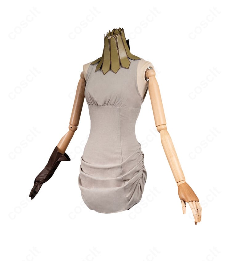 ダンジョン飯 フレキ コスプレ衣装 左側面。縫製ラインの美しさとすっきりしたシルエットを強調