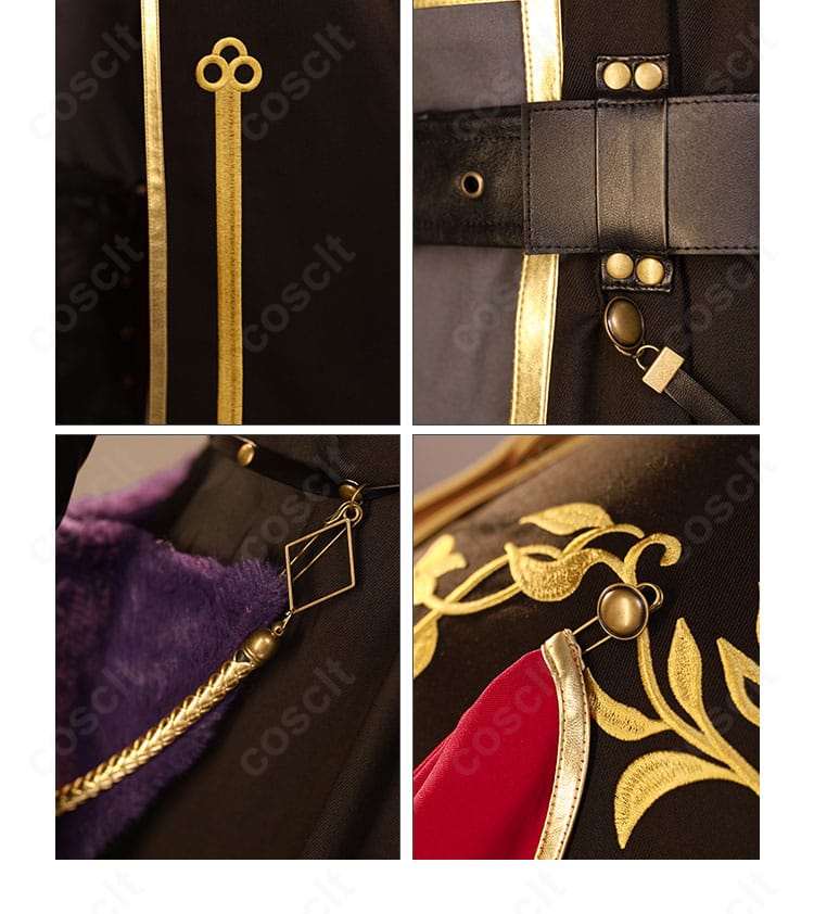 衣装全体の装飾を俯瞰。肩から腰、裾までの装飾トーンを統一したデザインを提示。