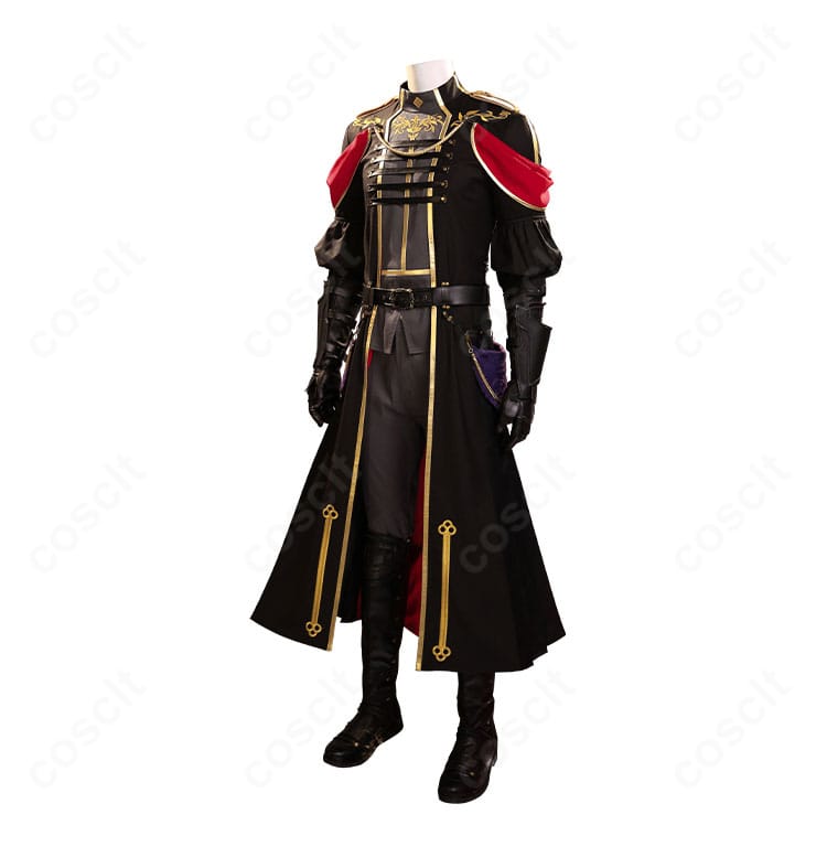 商品右側面。肩飾りやコートのライン、腰飾りの位置関係など右側ディテールを強調。