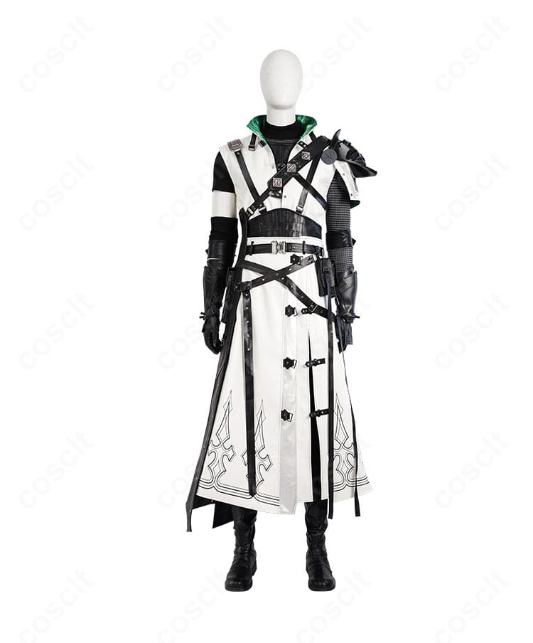 商品正面図。クラウド・ストライフ戦闘服のディテールを確認できる画像