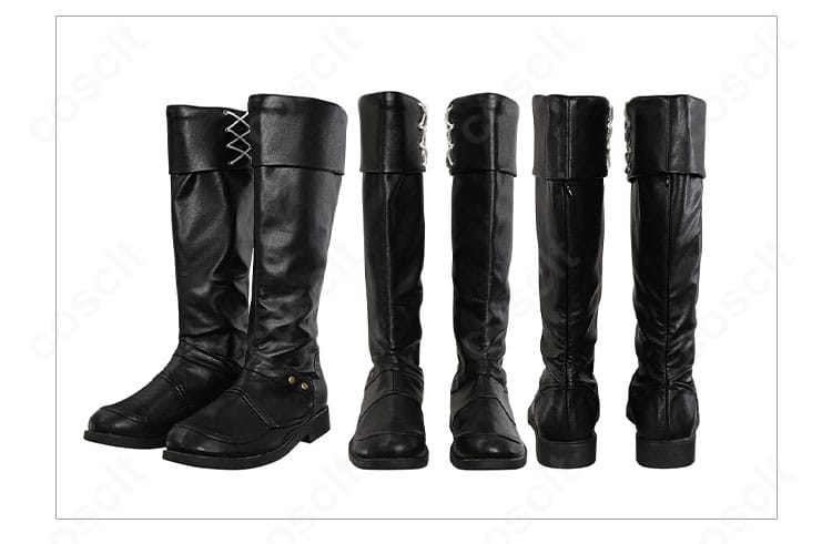 対応コスプレ靴のディテール。クラウド・ストライフ衣装に合わせたデザイン