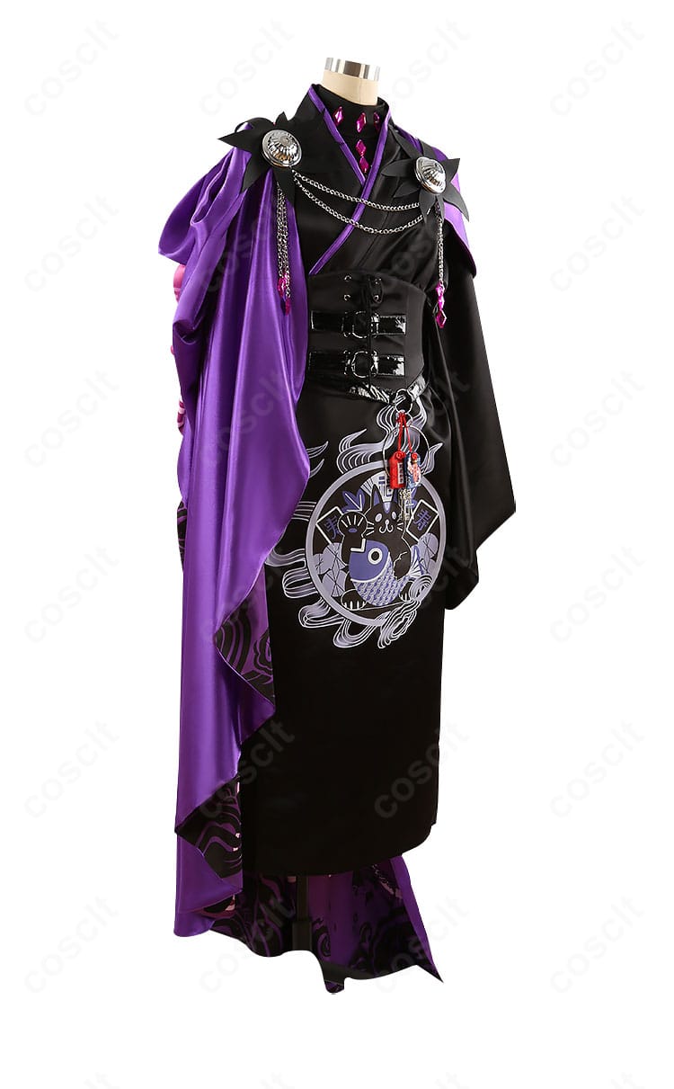 Fate/Grand Order エドモン・ダンテス 英霊博装コスプレ側面。コルセットベルトの立体感と袖のラインが際立つディテール。