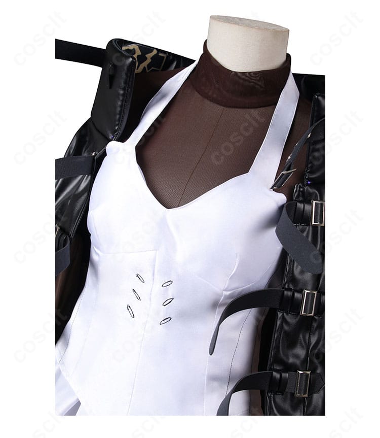 焔影リード コスプレ 襟元ディテール。繊細な刺繍風装飾と配色のコントラストを確認できる。