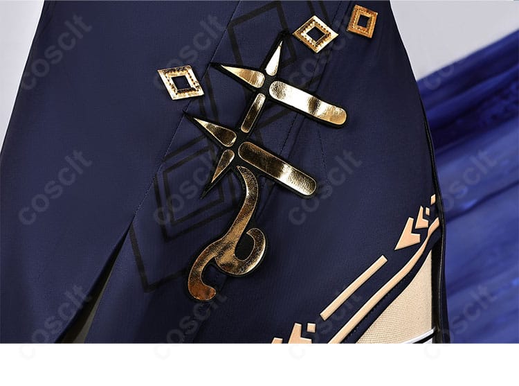 ヴィタ衣装の裾ディテール。オーバースカートの縁取りと動きに映える意匠。