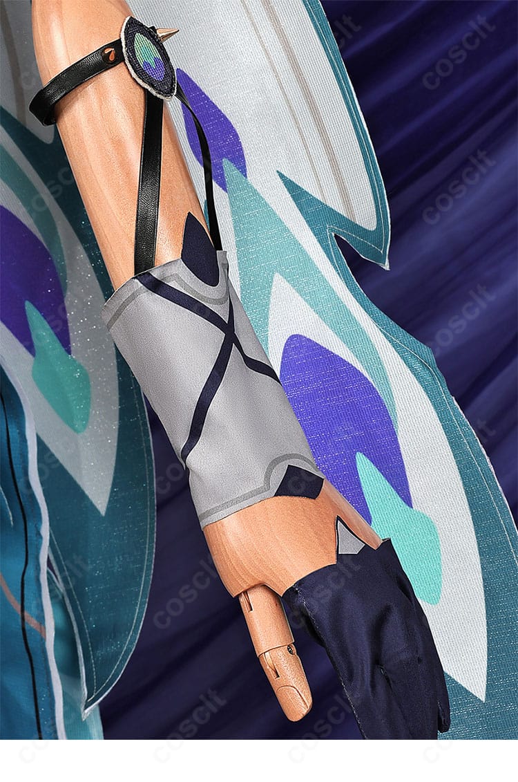 ヴィタ衣装の左腕飾りと手袋。手首〜前腕の装飾レイアウトを高再現で提示。