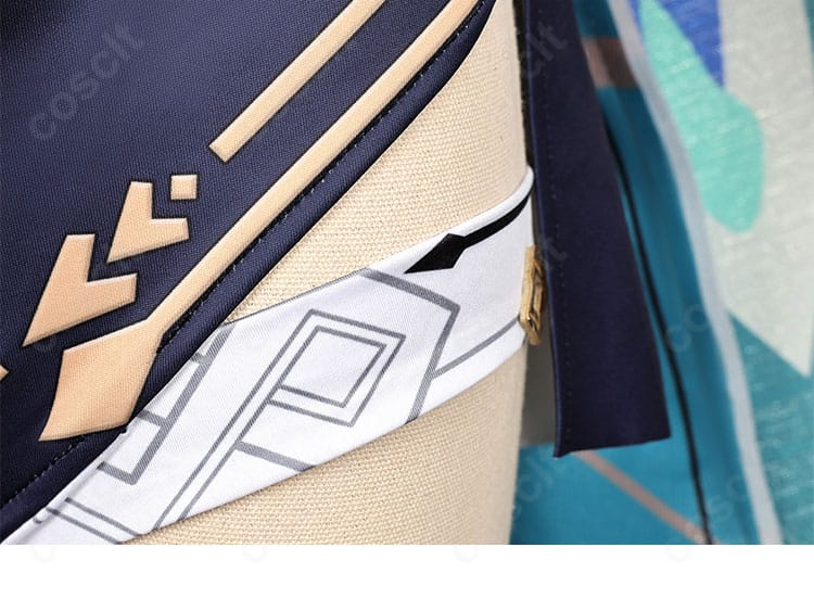 ヴィタ衣装の脚部装飾。ブーツ周りを想起させるアクセントで全体バランスを強化。