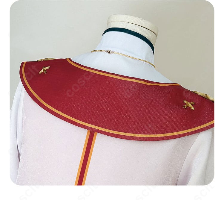 スタフェス衣装の袖口装飾アップ。カフのラインと金属風ボタンの質感を強調