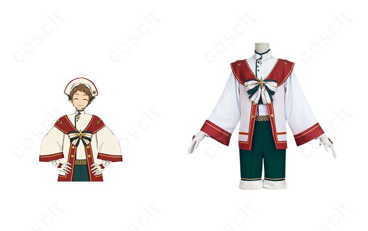 あんさんぶるスターズ!天満光・仁兎なずな・真白友也 スタフェス衣装の正面とキャラクター比較。装飾まで高再現のフルセット