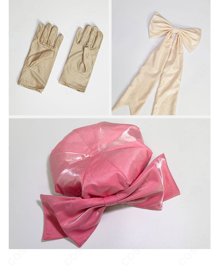 手袋・アクセサリー・帽子のディテール。コーデ全体の色合わせと素材感、縫製の仕上がりを示した小物セット。