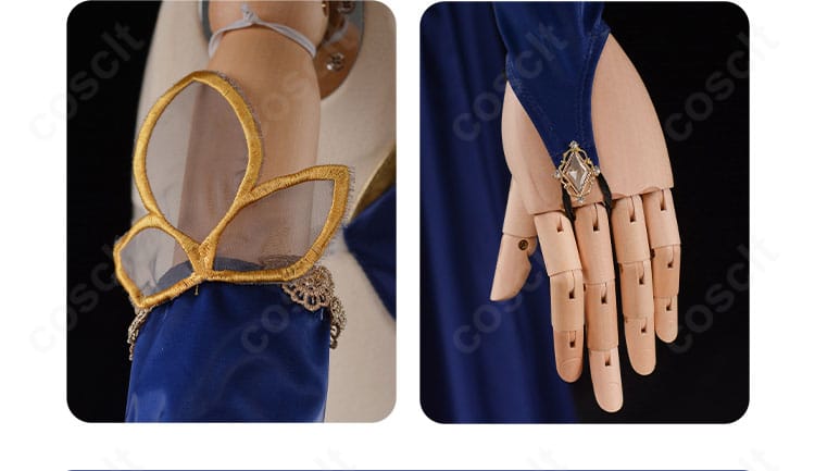 C.C.衣装の袖口と手飾り｜手袋との組み合わせと縫製の丁寧さを示す写真
