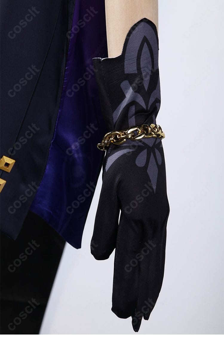 ジェイド 十の石心コスプレ衣装の手袋と装飾の近接写真