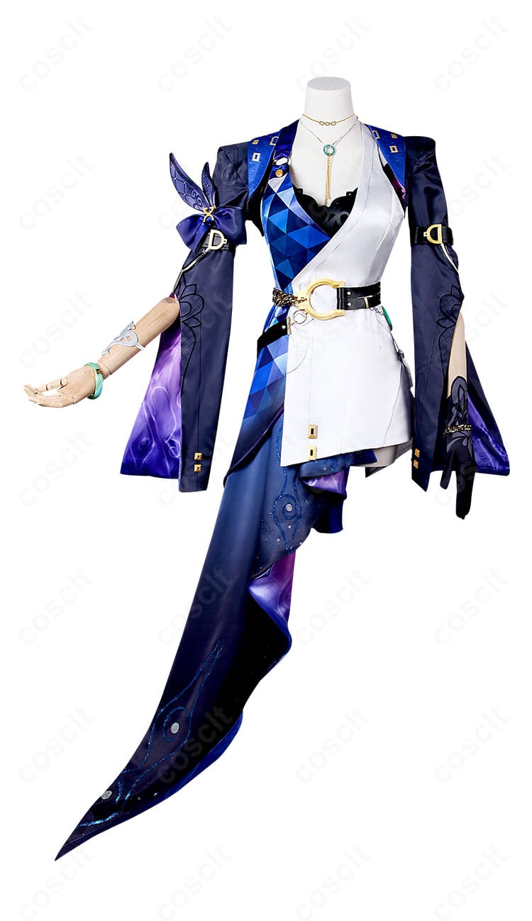 崩壊:スターレイル ジェイド 十の石心コスプレ衣装の正面ディテールとシルエット