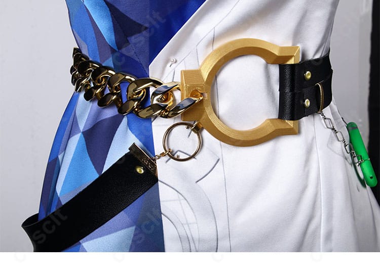 ジェイド 十の石心コスプレ衣装の腰ベルト周りの装飾ディテール