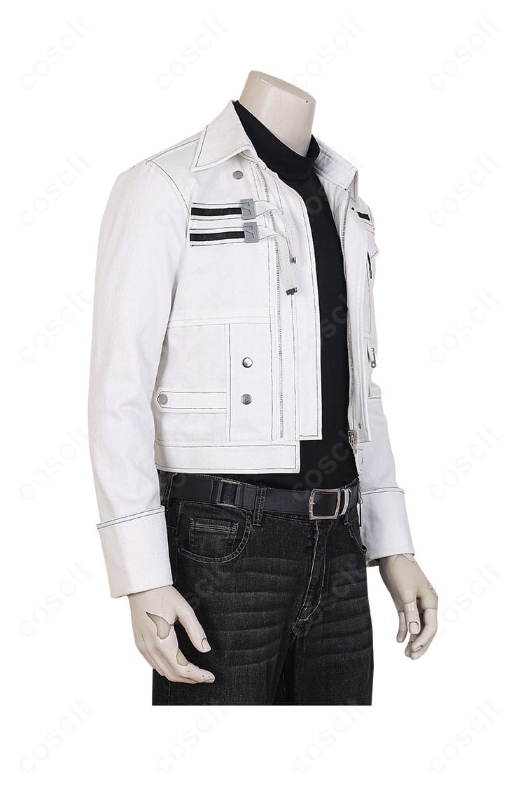 恋と深空 セイヤ「時のかけら」コスプレ衣装の右側面。肩から裾へのラインとベルト位置、装飾の配置を確認できる画像